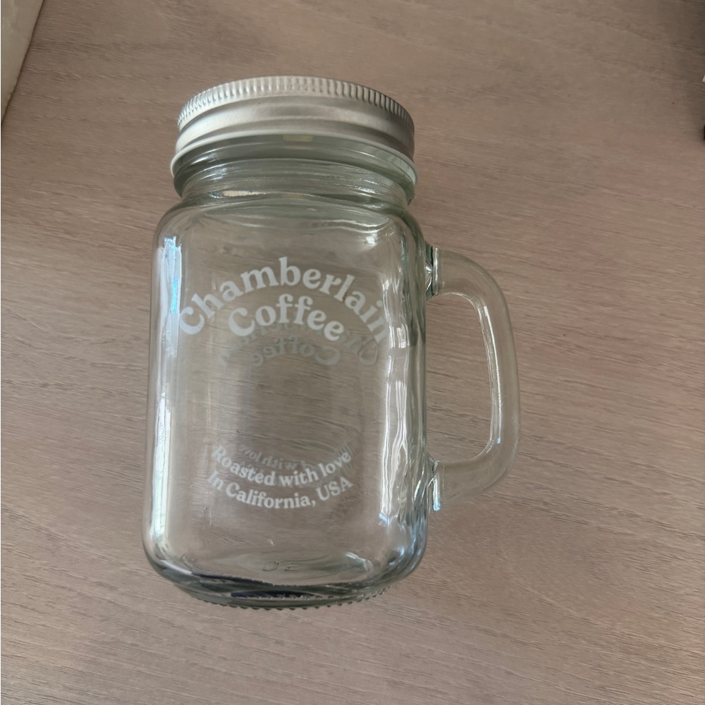 Glass Mason Jar with Handle